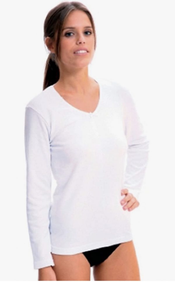 camiseta interior mujer algodon